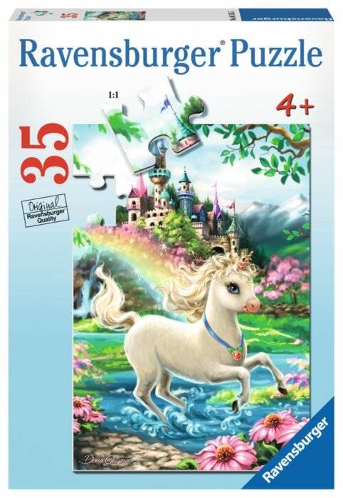 RAVENSBURGER Puzzle Einhornschloss 35 Teile