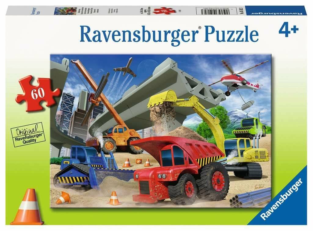 RAVENSBURGER Puzzle Baufahrzeuge 60 Teile