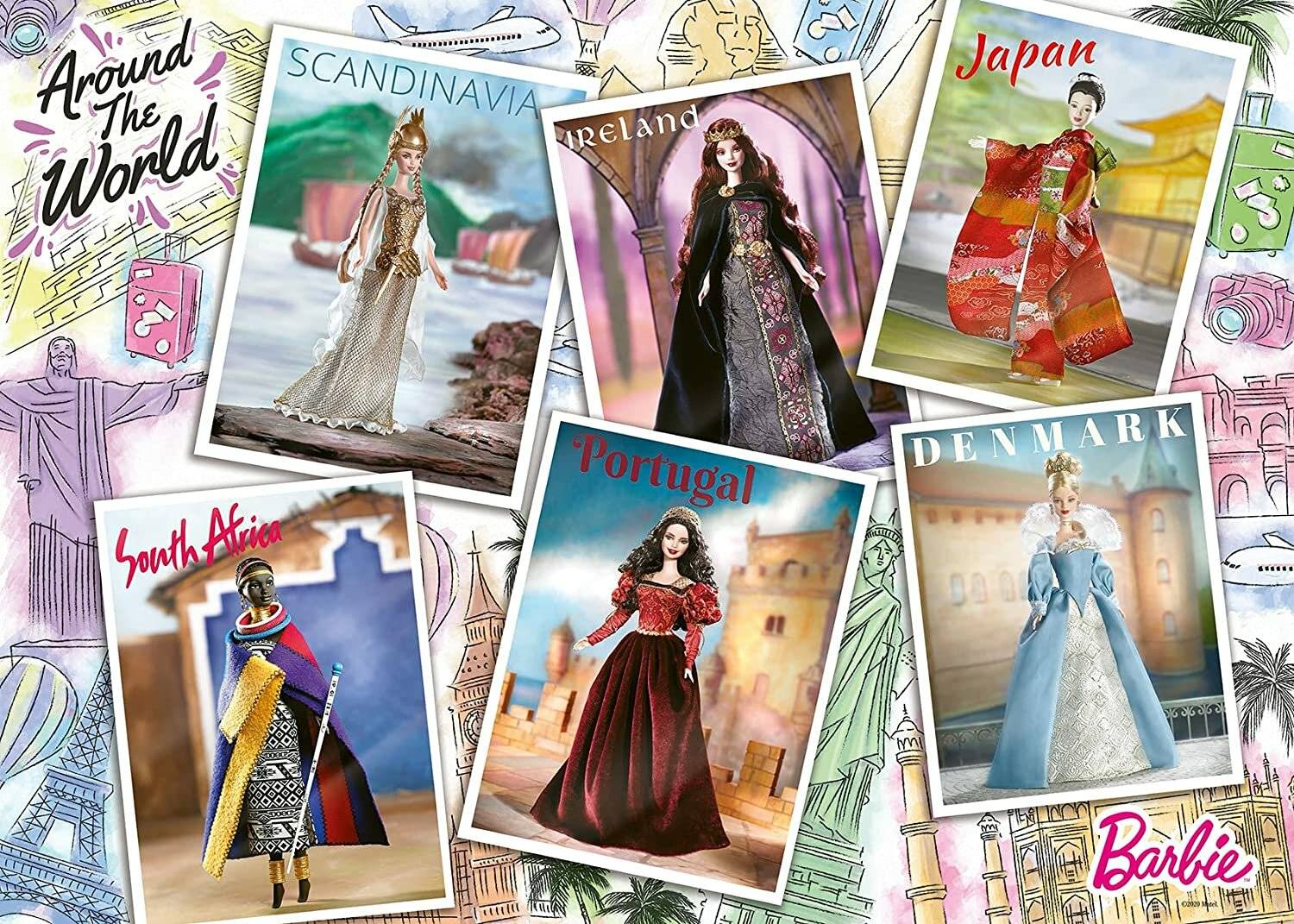 RAVENSBURGER Puzzle Barbie: Rund um die Welt 1000 Teile