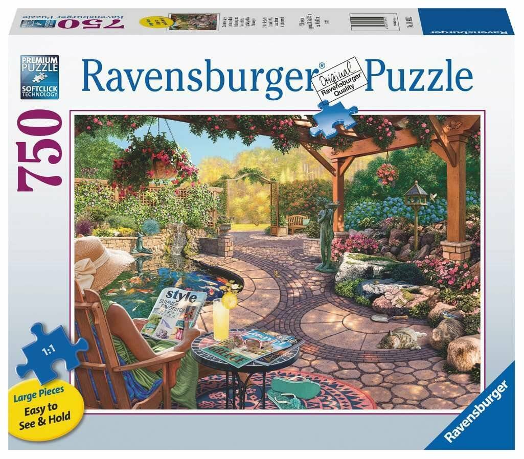 RAVENSBURGER Puzzle Gemütlichkeit im lauschigen Garten XL 750 Teile