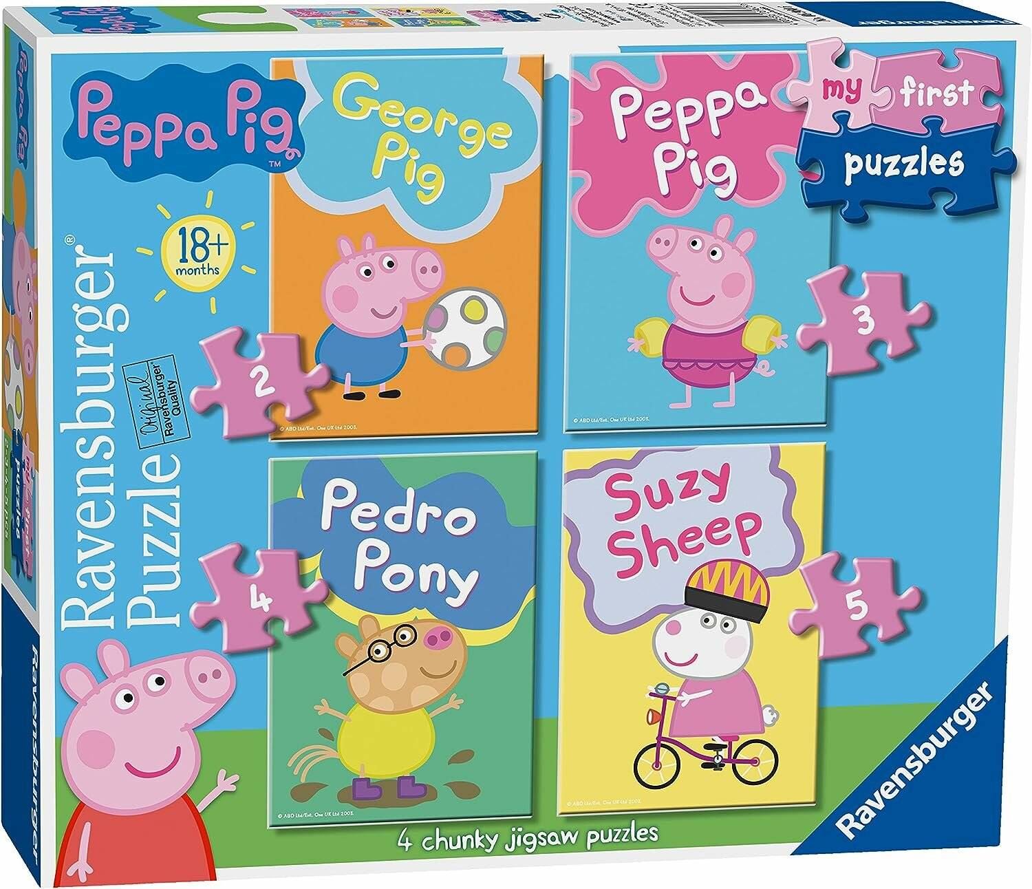 RAVENSBURGER Mein erstes Peppa Pig Puzzle 4in1 (2,3,4,5 Teile)