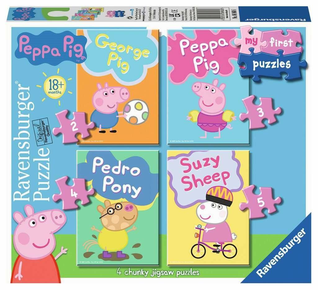 RAVENSBURGER Mein erstes Peppa Pig Puzzle 4in1 (2,3,4,5 Teile)