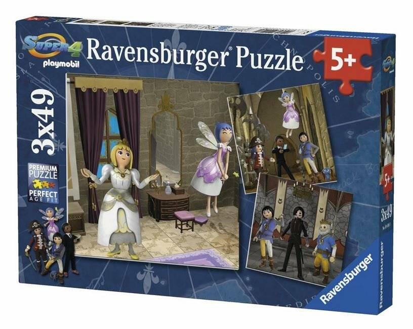 RAVENSBURGER Puzzle Playmobil Königliche Hochzeit 3x49 Teile
