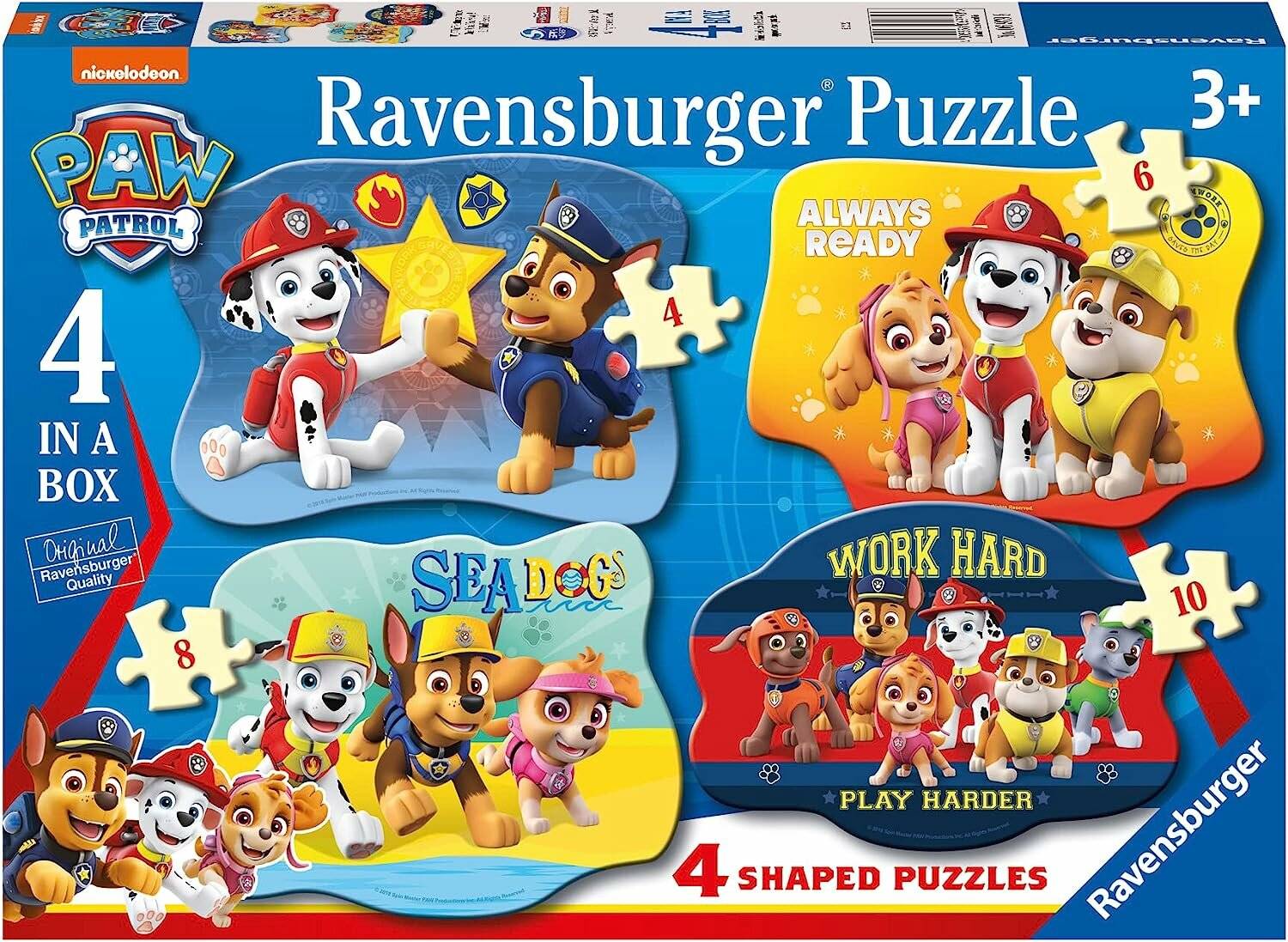 RAVENSBURGER Puzzle Paw Patrol 4in1 (4,6,8,10 Teile)