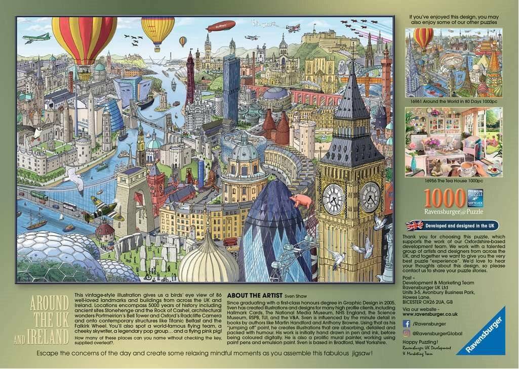 RAVENSBURGER Puzzle Around Great Britain and Ireland 1000 Teile