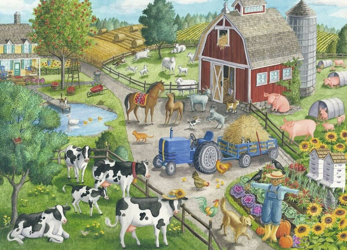 RAVENSBURGER Puzzle Zu Hause auf dem Bauernhof 60 Teile