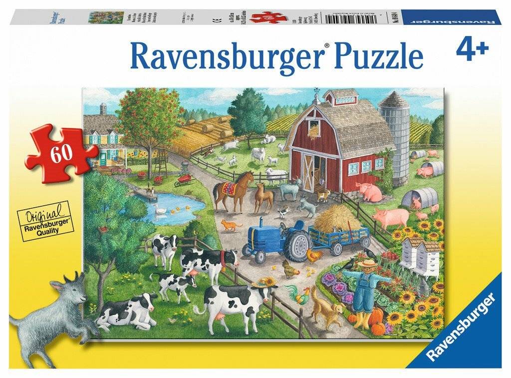 RAVENSBURGER Puzzle Zu Hause auf dem Bauernhof 60 Teile