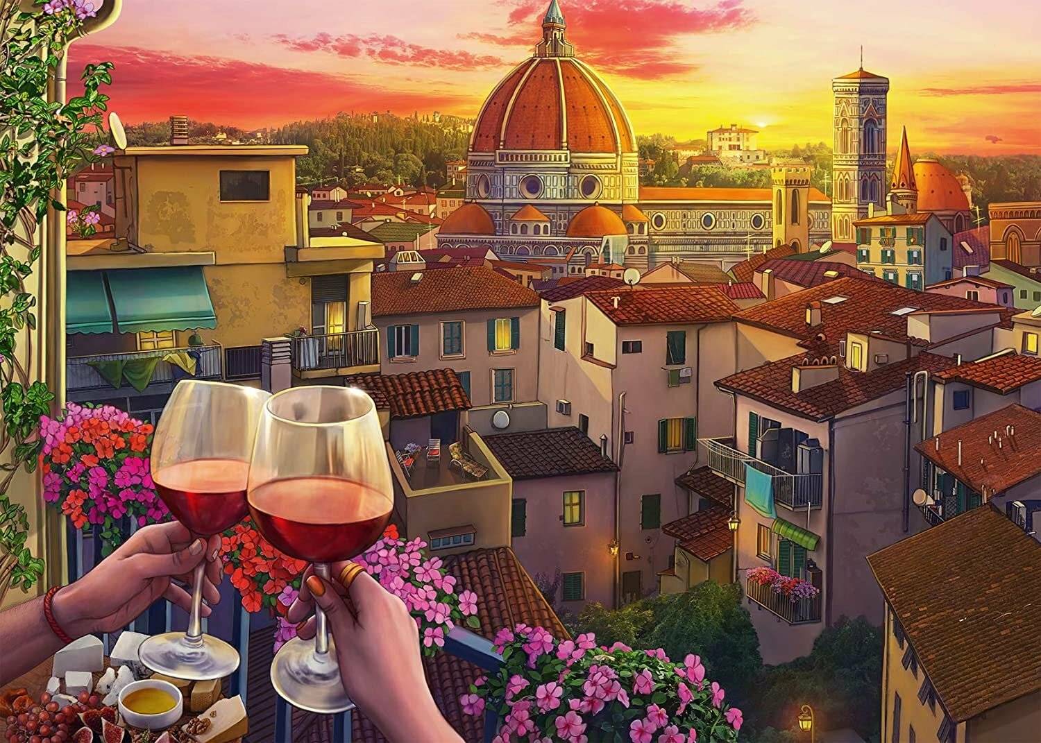 RAVENSBURGER Puzzle Gemütliche Orte: Terrasse in Florenz XXL 500 Stück