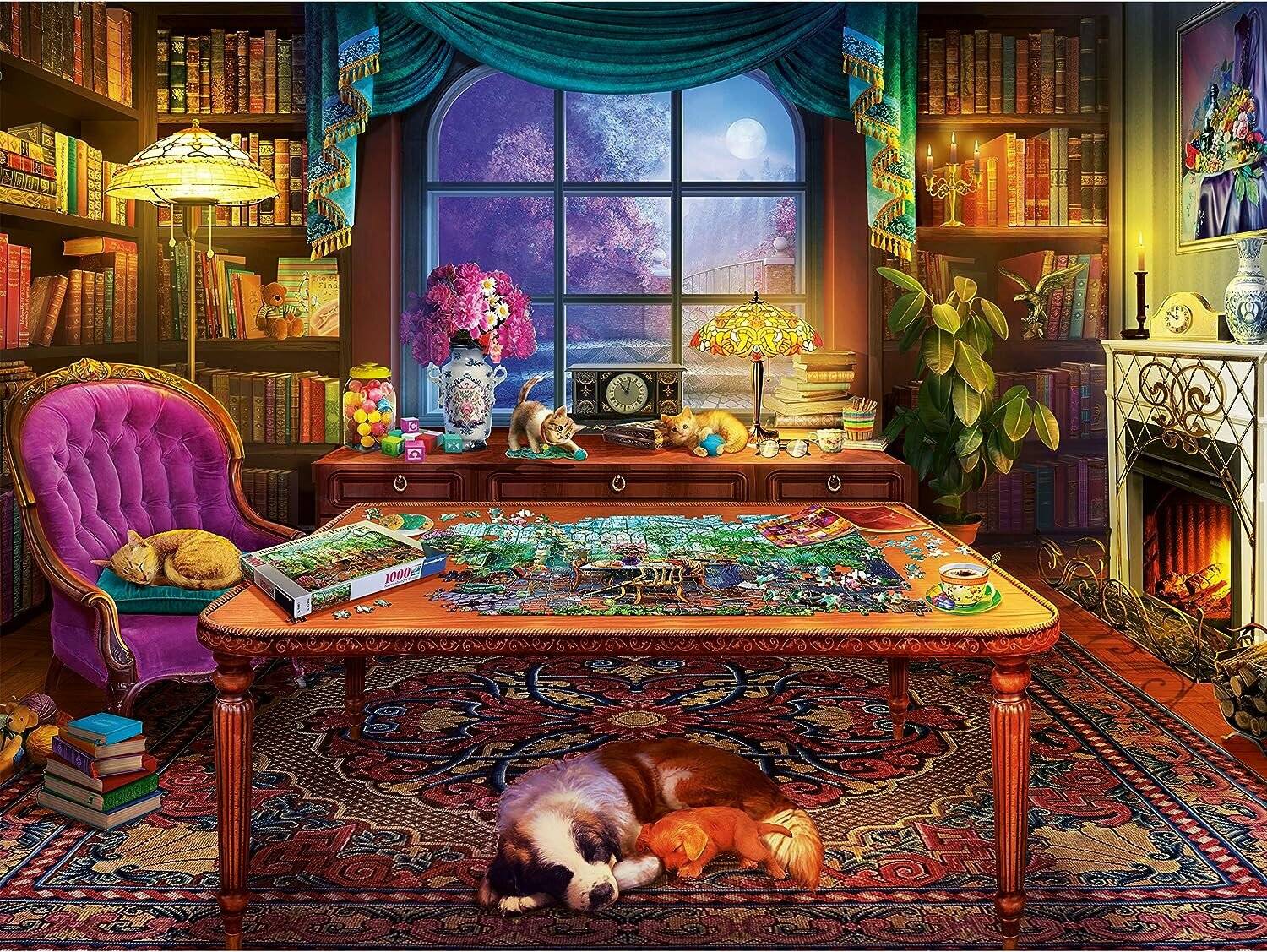 RAVENSBURGER Puzzle Gemütliche Orte: Für Faltpuzzle XL 750 Teile