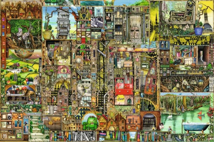 RAVENSBURGER Puzzle Bizarre Stadt 5000 Teile