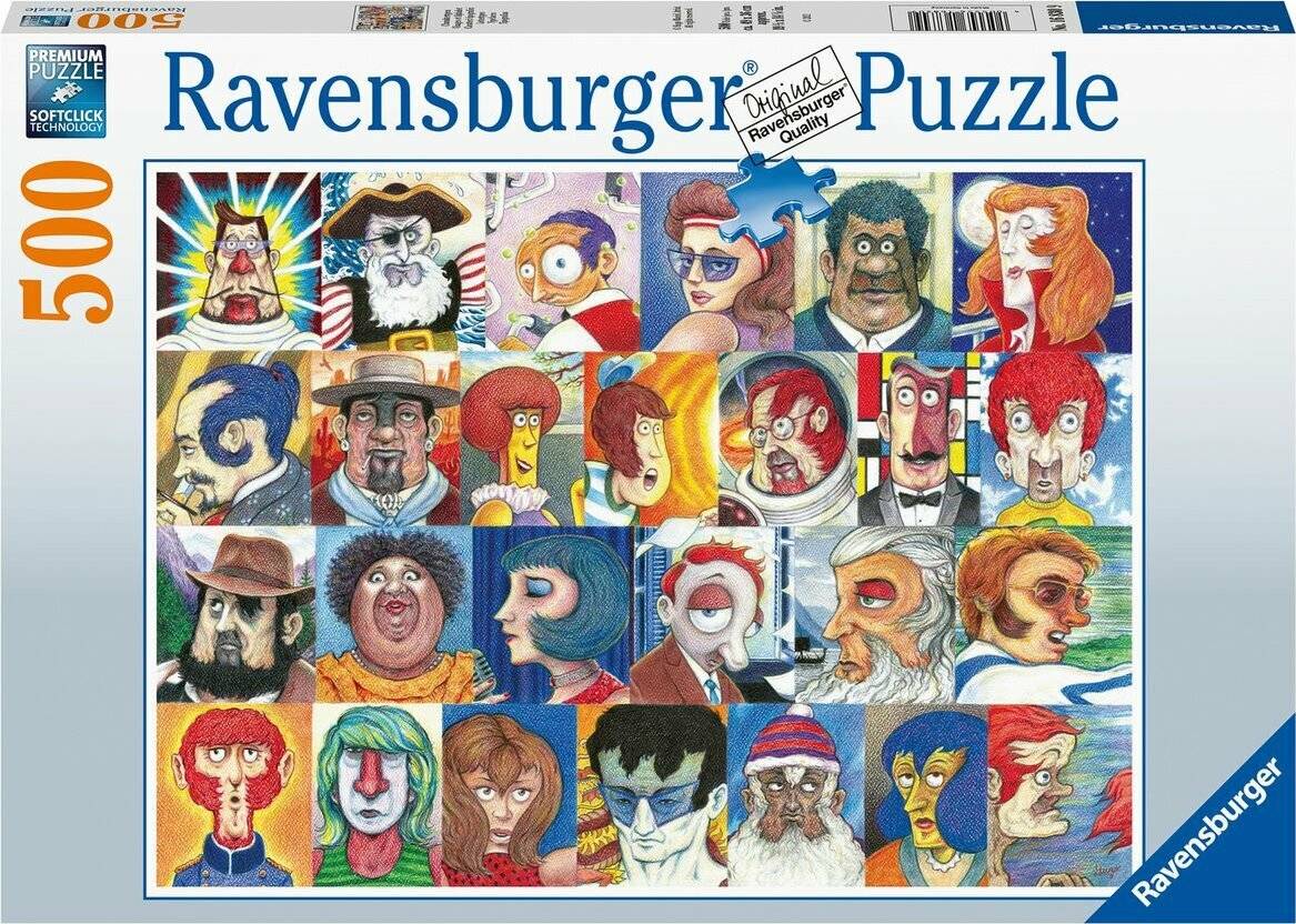 RAVENSBURGER Puzzle Alphabet in Gesichtern 500 Teile