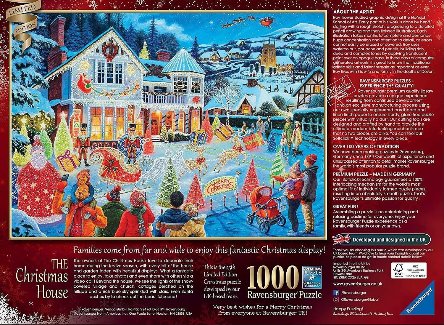 RAVENSBURGER Weihnachtshaus Puzzle 1000 Teile
