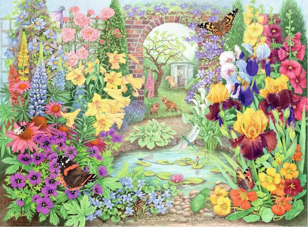 RAVENSBURGER Puzzle Schöne Gärten 4x500 Teile