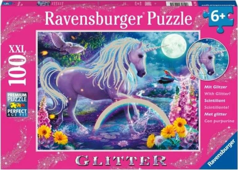 RAVENSBURGER Glitzerpuzzle Einhorn XXL 100 Teile