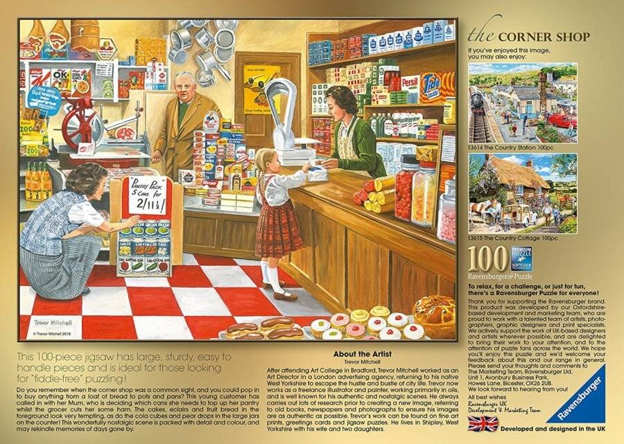 RAVENSBURGER Straßenecke Ladenpuzzle 100 Teile