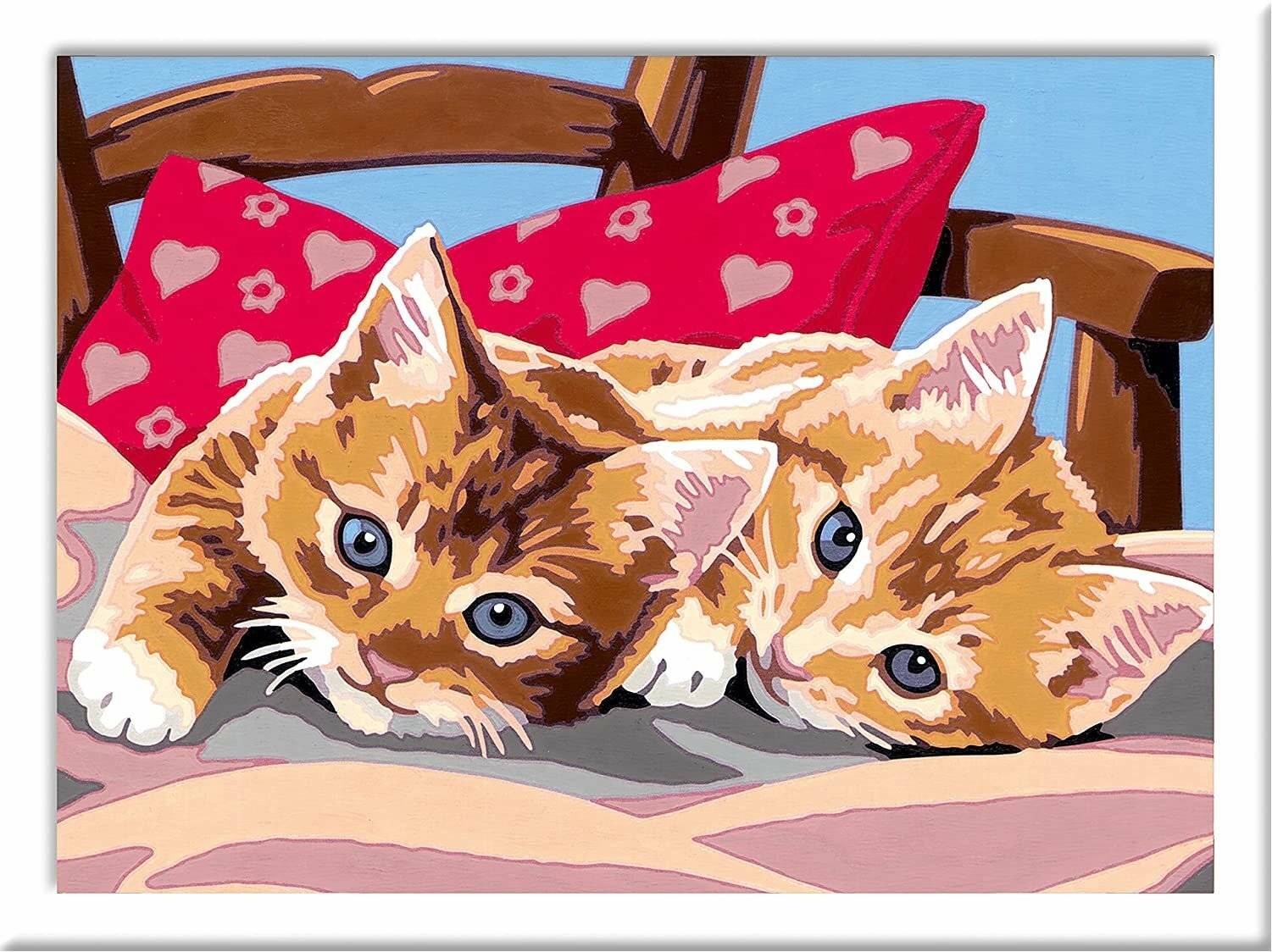 RAVENSBURGER CreArt Malen nach Zahlen: zwei kuschelige Kätzchen 24x18cm