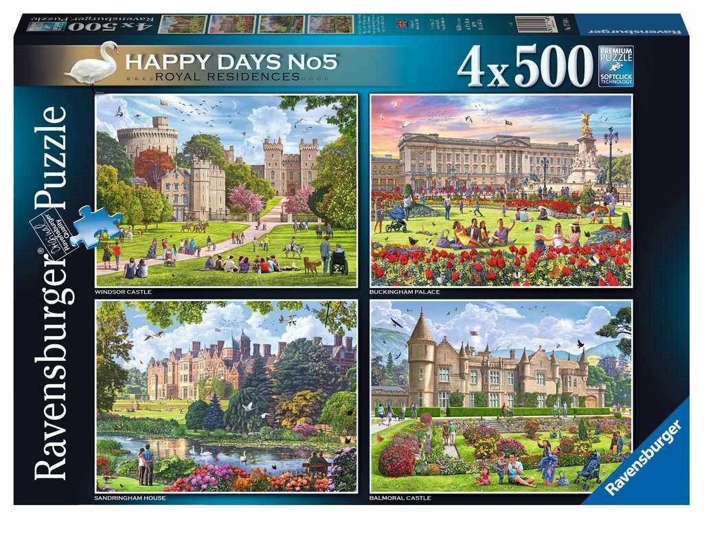 RAVENSBURGER Puzzle Königliche Residenz, UK 4x500 Teile