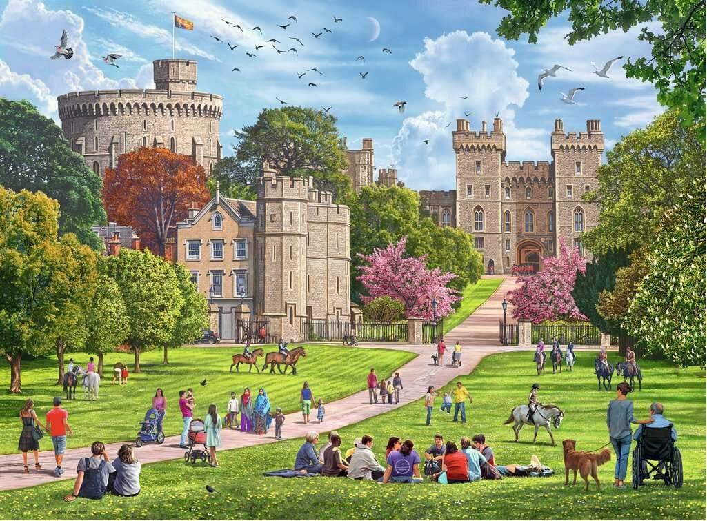 RAVENSBURGER Puzzle Königliche Residenz, UK 4x500 Teile