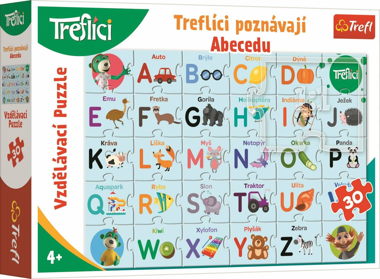 Puzzle Treflici erkennen das Alphabet 30 Stück