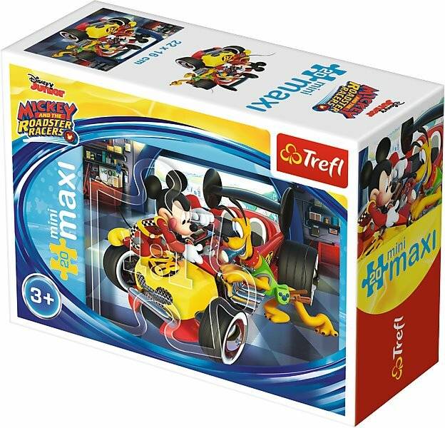 TREFL Puzzle Mickey Mouse: Vorbereitungen für das Rennen 20 Teile