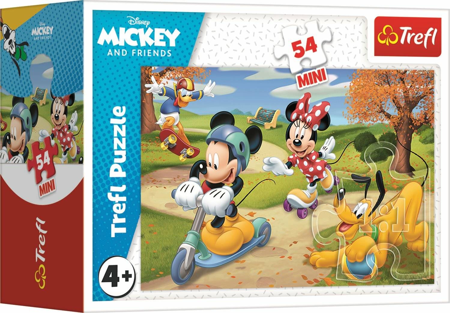 TREFL Puzzle Mickey Mouse: Schlittschuhlaufen im Park 54 Teile