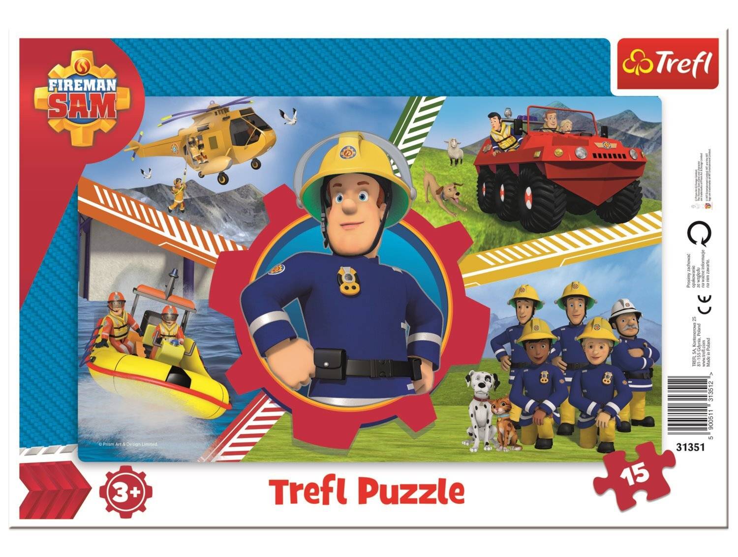 TREFL Puzzle Feuerwehrmann Sam 15 Teile