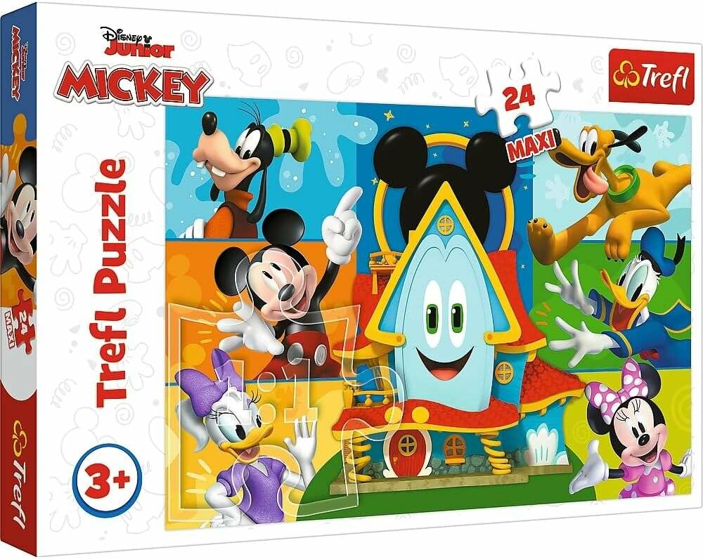 TREFL Mickey's Club Puzzle: Micky Maus und Freunde MAXI 24 Teile
