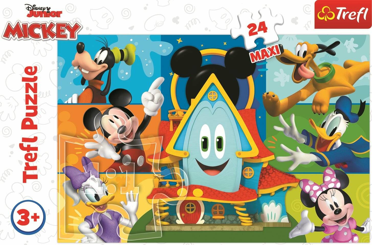 TREFL Mickey's Club Puzzle: Micky Maus und Freunde MAXI 24 Teile