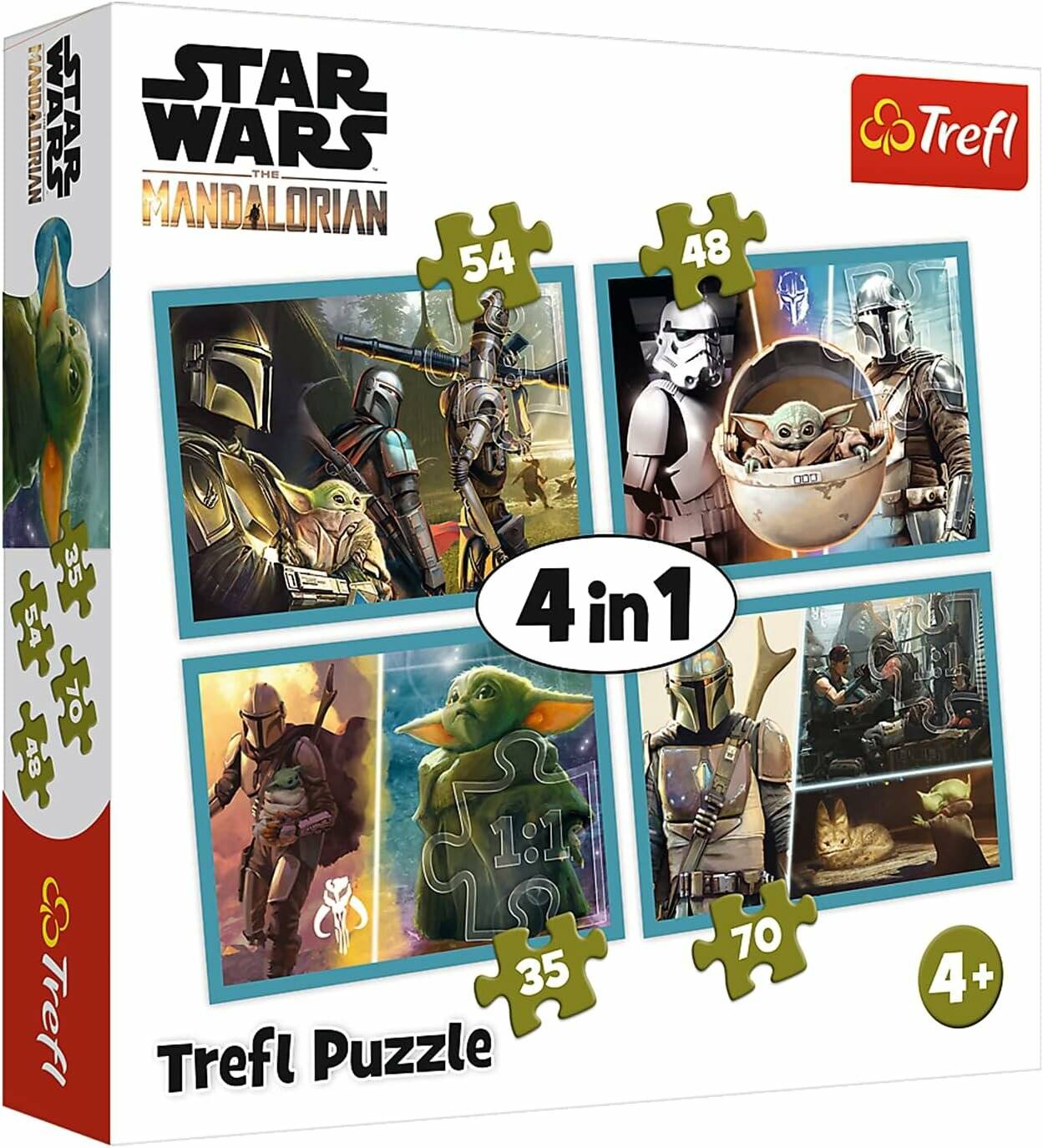 TREFL Puzzle Mandalorian und seine Welt 4in1 (35,48,54,70 Teile)