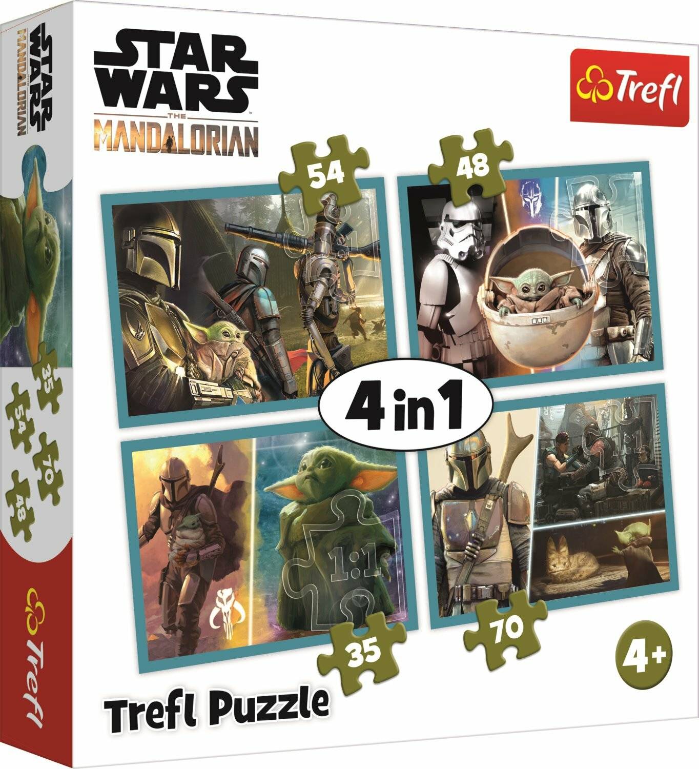 TREFL Puzzle Mandalorian und seine Welt 4in1 (35,48,54,70 Teile)