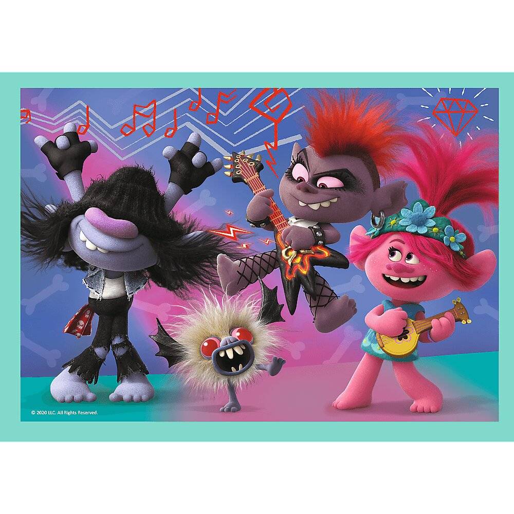 TREFL Puzzle Trolls 2: Weltreise 4in1 (35,48,54,70 Teile)