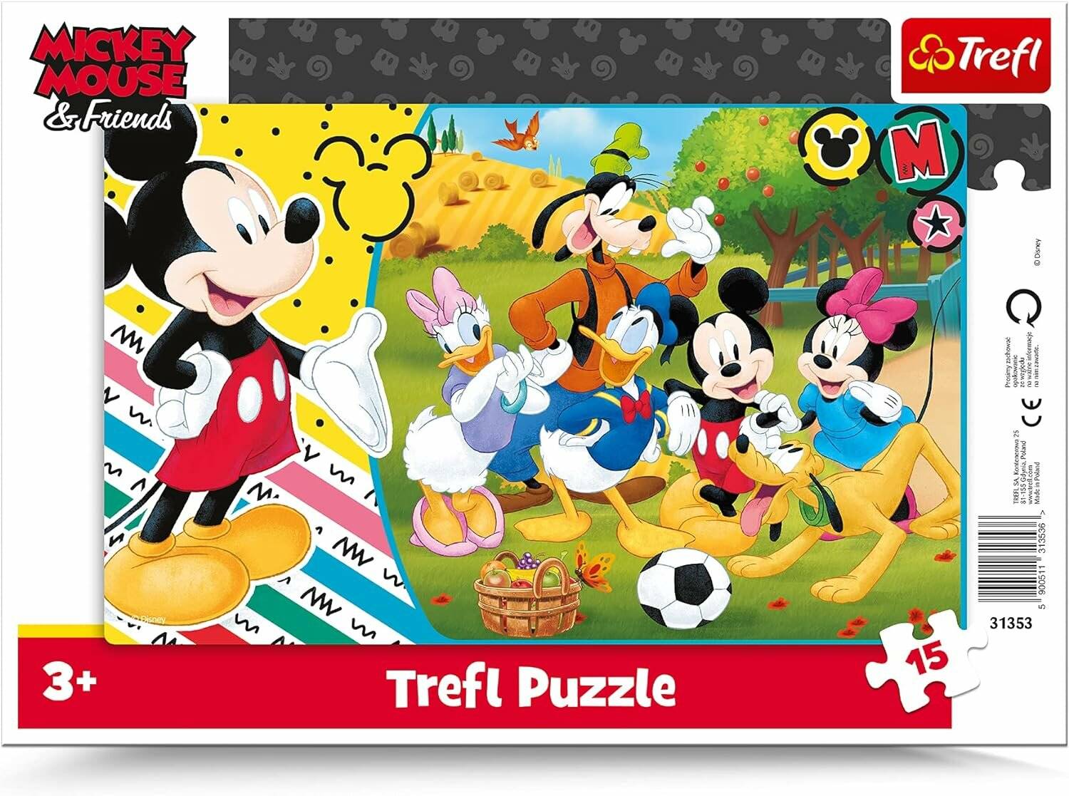 TREFL Puzzle Mickey Mouse auf dem Lande 15 Teile