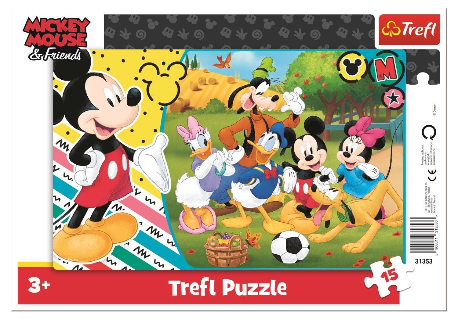 TREFL Puzzle Mickey Mouse auf dem Lande 15 Teile