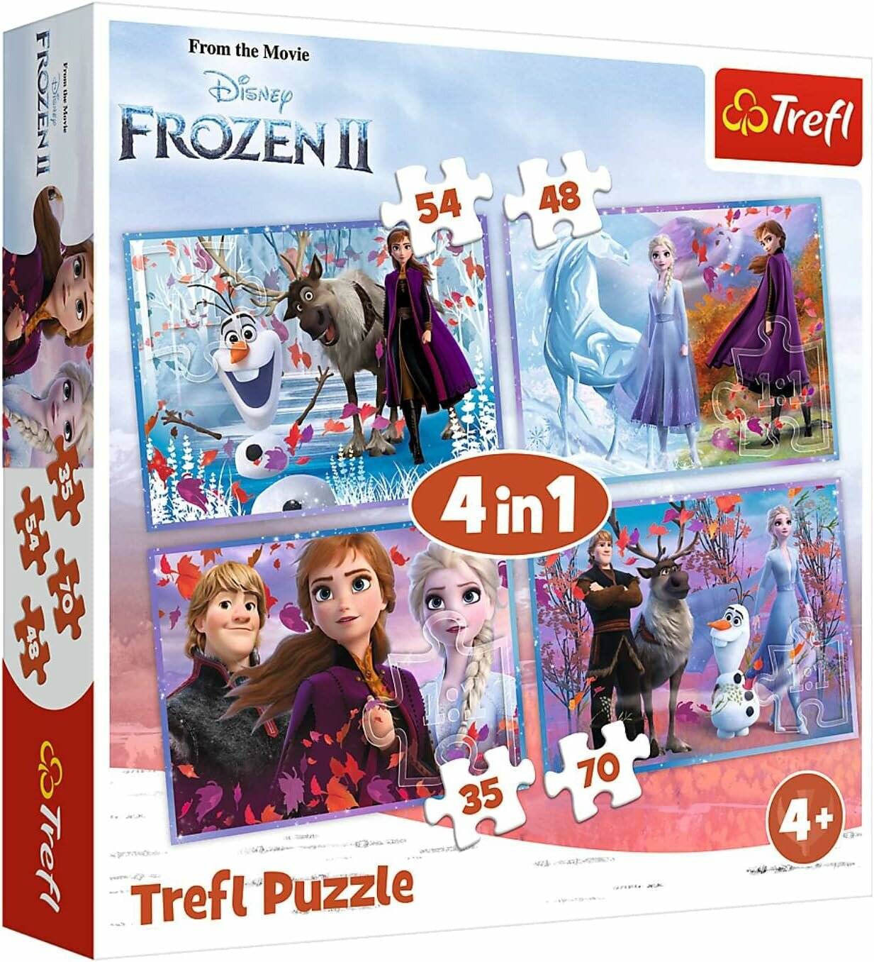TREFL Puzzle Ice Kingdom 2: Reise ins Unbekannte 4in1 (35,48,54,70 Teile)