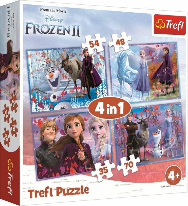 TREFL Puzzle Ice Kingdom 2: Reise ins Unbekannte 4in1 (35,48,54,70 Teile)