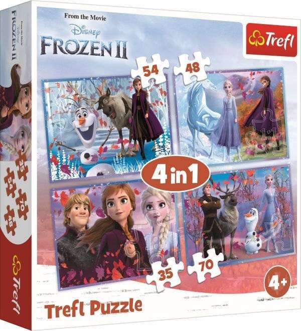 TREFL Puzzle Ice Kingdom 2: Reise ins Unbekannte 4in1 (35,48,54,70 Teile)