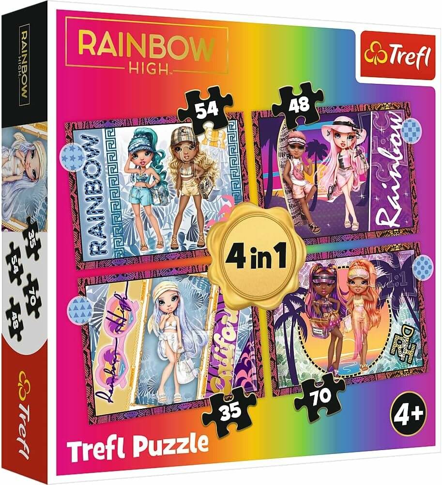 TREFL Puzzle Rainbow High: Modepuppen 4in1 (35,48,54,70 Teile)