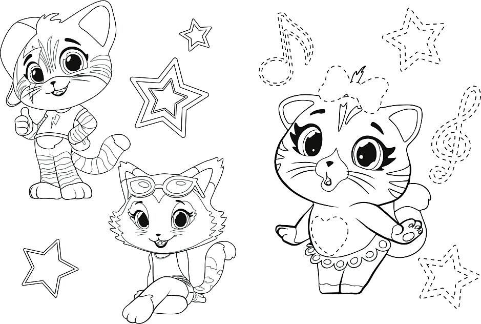 TREFL Doppelseitiges Puzzle 44 Katzen SUPER MAXI 24 Teile