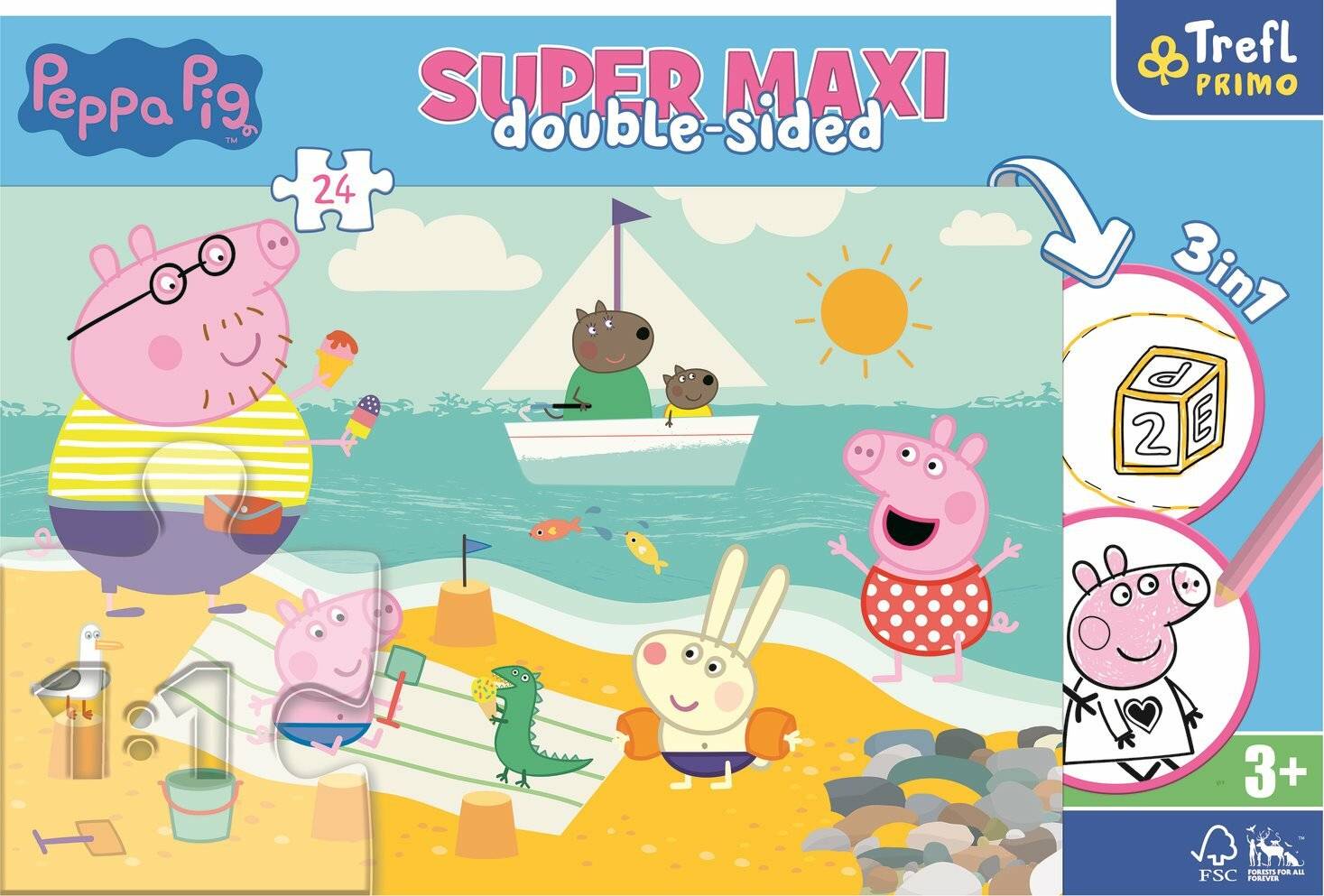 TREFL Peppa Pig Puzzle SUPER MAXI 24 Teile