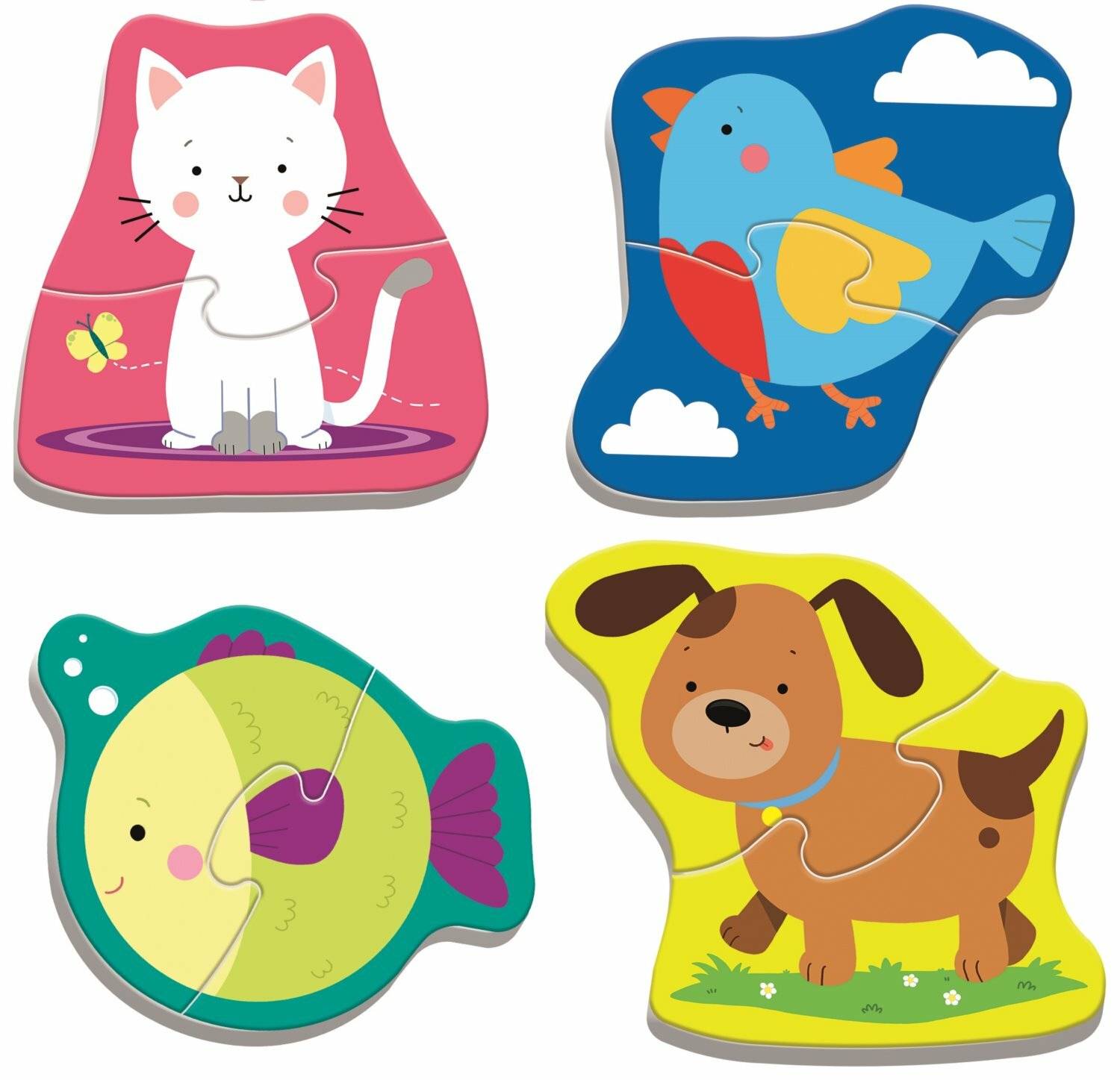 TREFL Baby puzzle Tiere 4x2 Teile