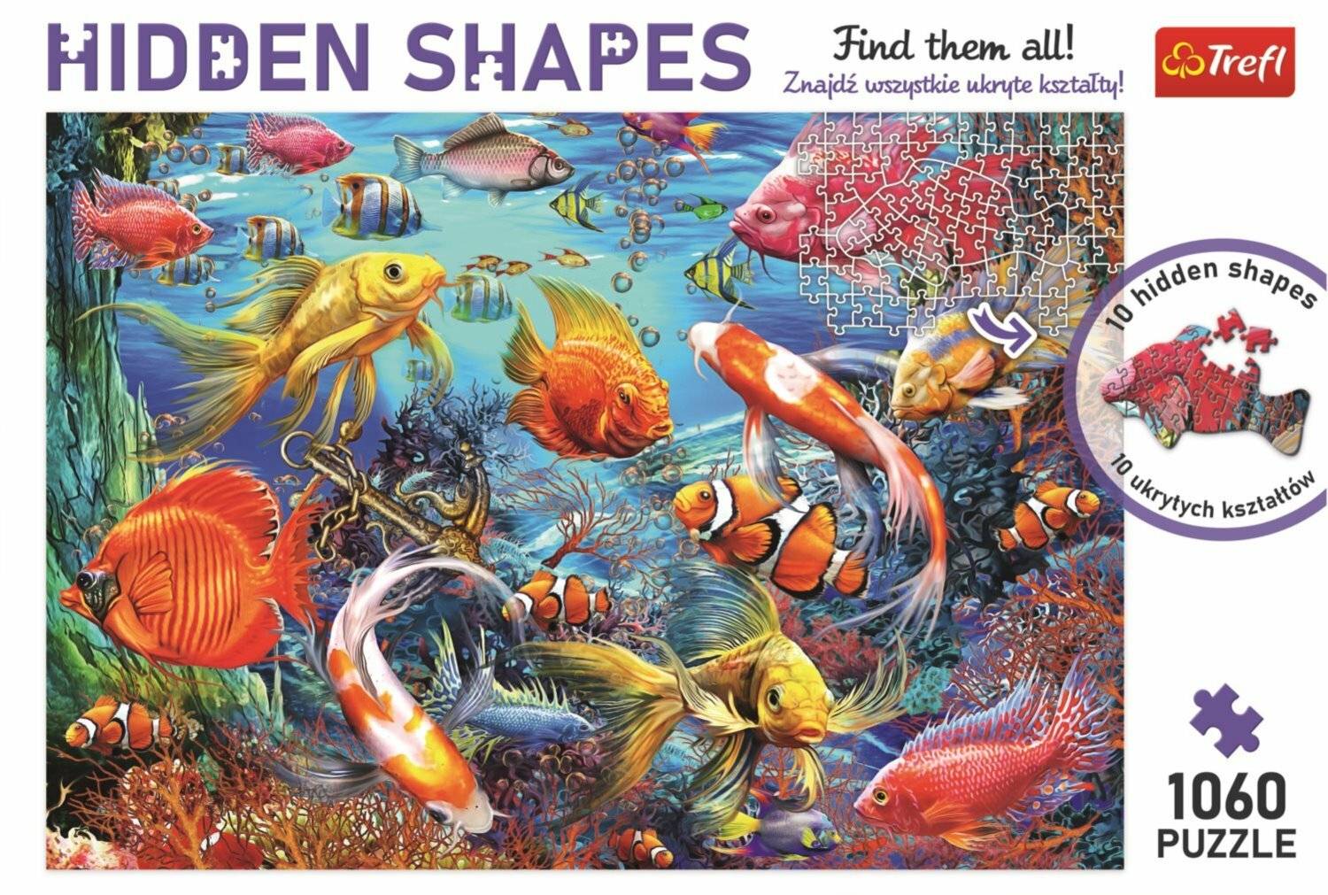 TREFL Puzzle Hidden Shapes: Unterwasserleben 1060 Teile