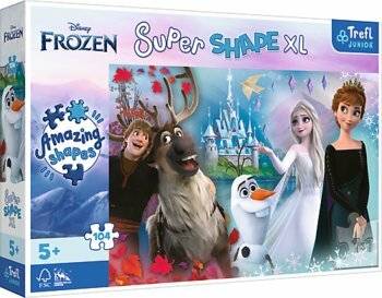 TREFL Puzzle Super Shape XL Ice Kingdom 2: In der Welt von Anna und Elsa 104 Teile