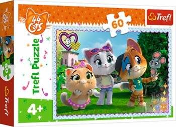 TREFL Puzzle 44 Katzen: Spielen mit Freunden 60 Teile