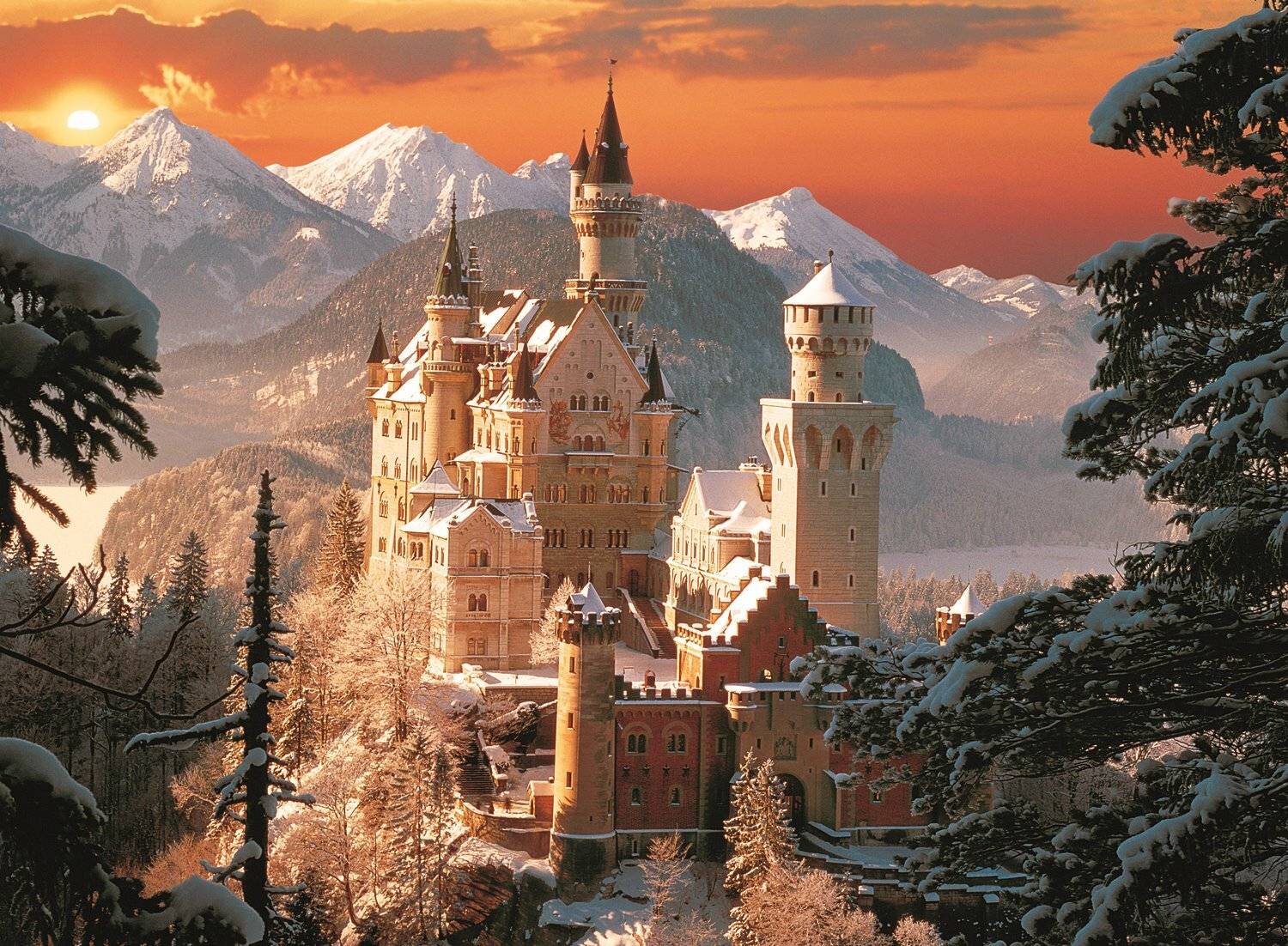 TREFL Puzzle Neuschwanstein im Winter 3000 Teile
