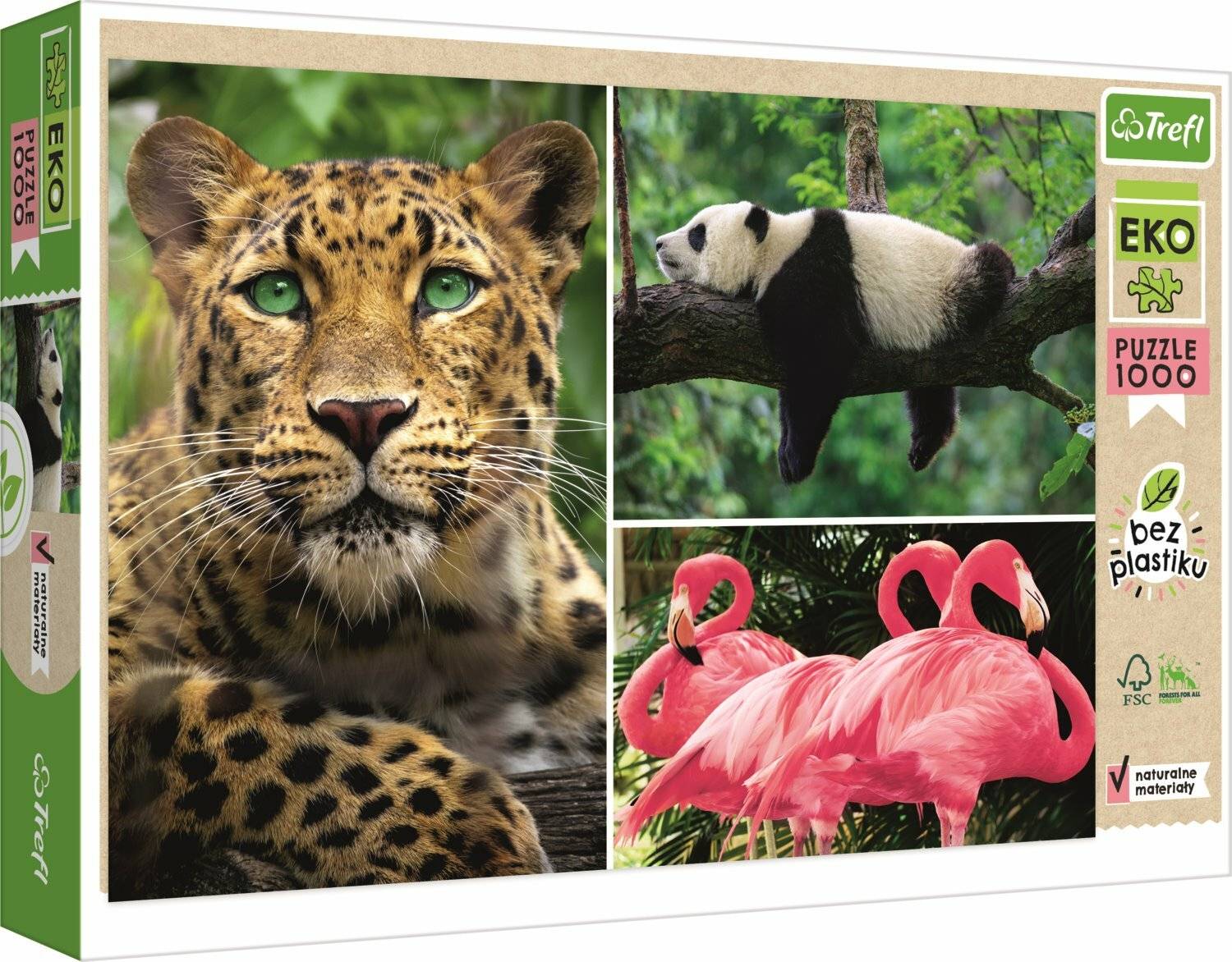 TREFL Puzzle Tiere - Collage 1000 Teile EKO
