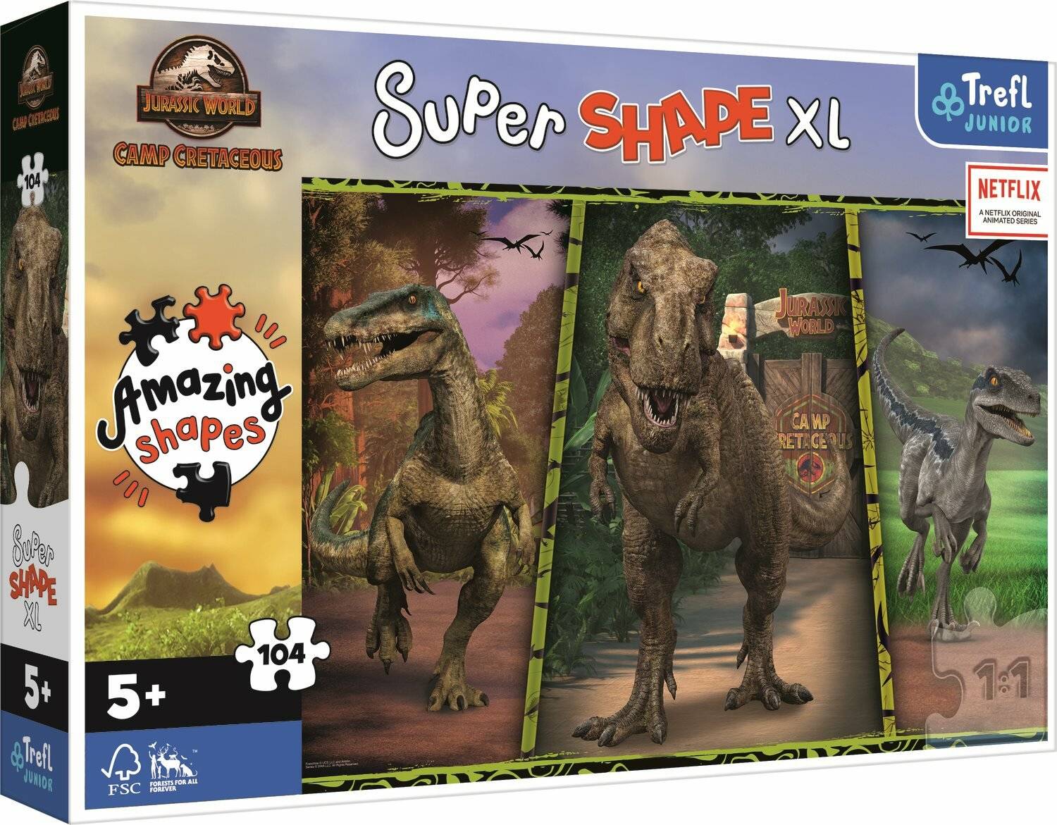 TREFL Puzzle Super Shape XL Jurassic World: Chalk Camp 104 Teile