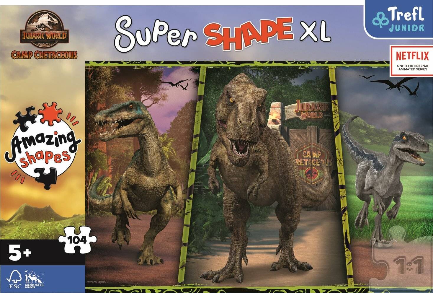 TREFL Puzzle Super Shape XL Jurassic World: Chalk Camp 104 Teile