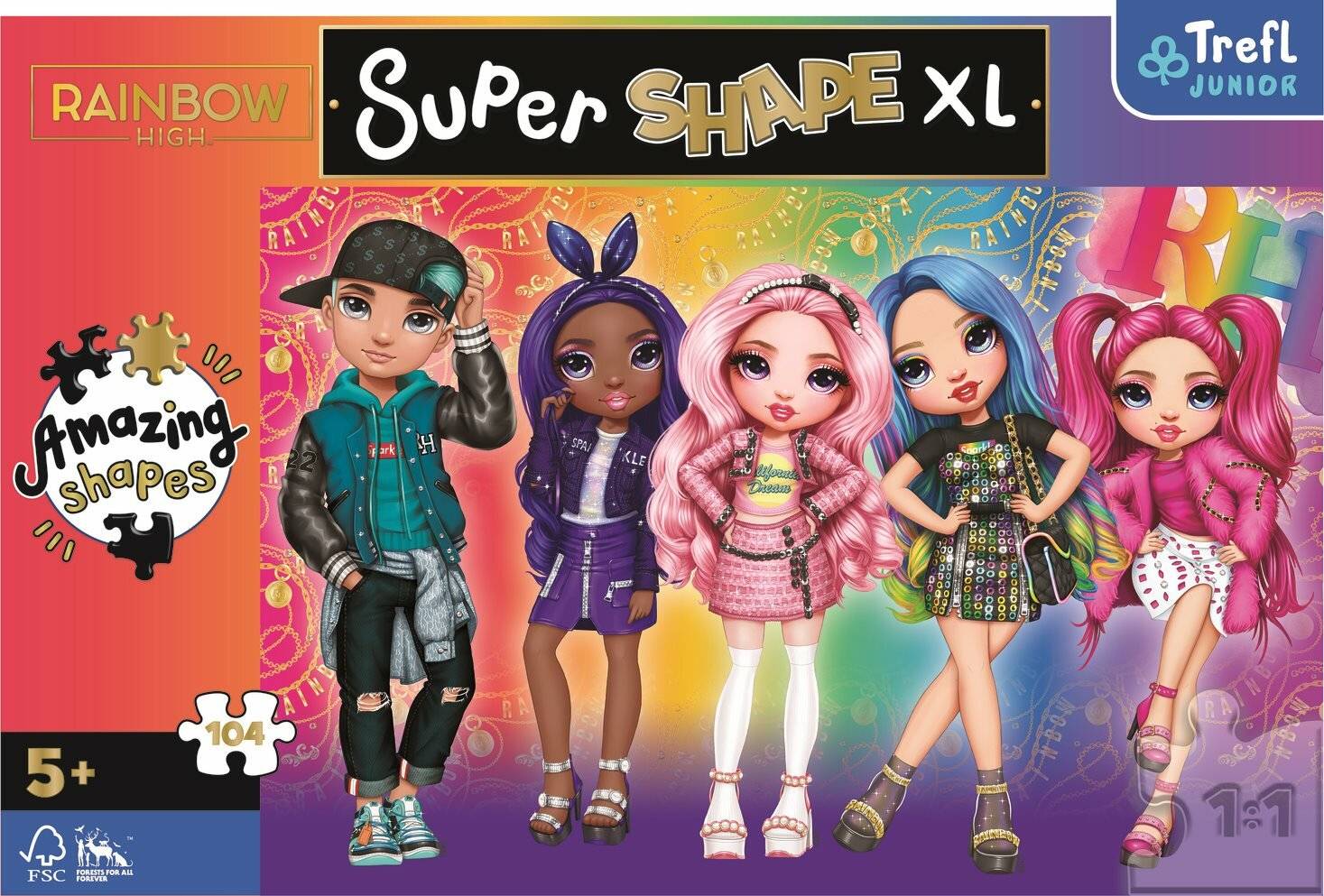 TREFL Puzzle Super Shape XL Rainbow High: Style 104 Teile
