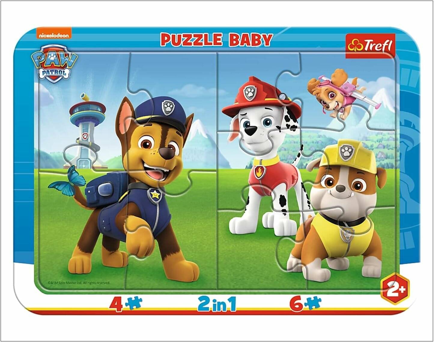 TREFL Baby-Puzzle Happy Paw Patrol 2in1, 10 Teile