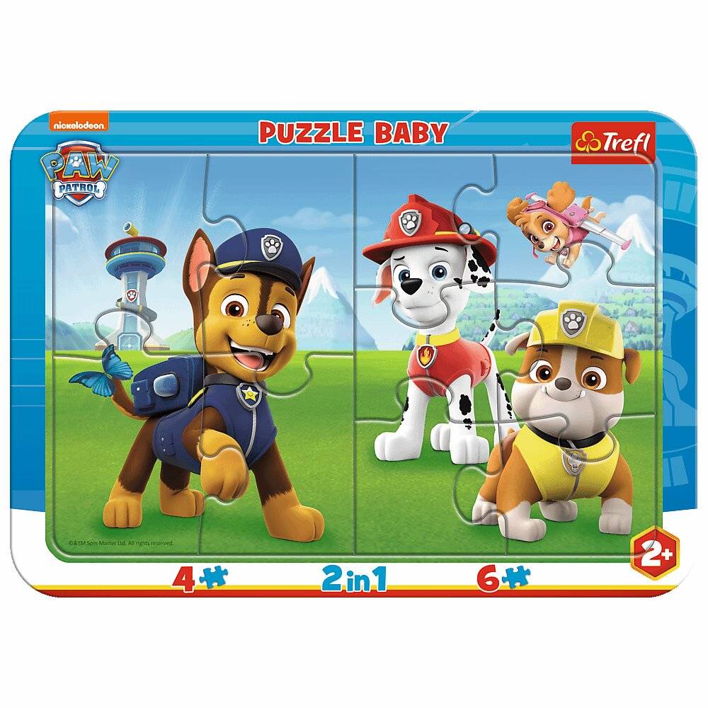 TREFL Baby-Puzzle Happy Paw Patrol 2in1, 10 Teile